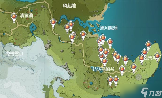 原神日落果采集点位置大全 2022日落果采集路线刷新点汇总