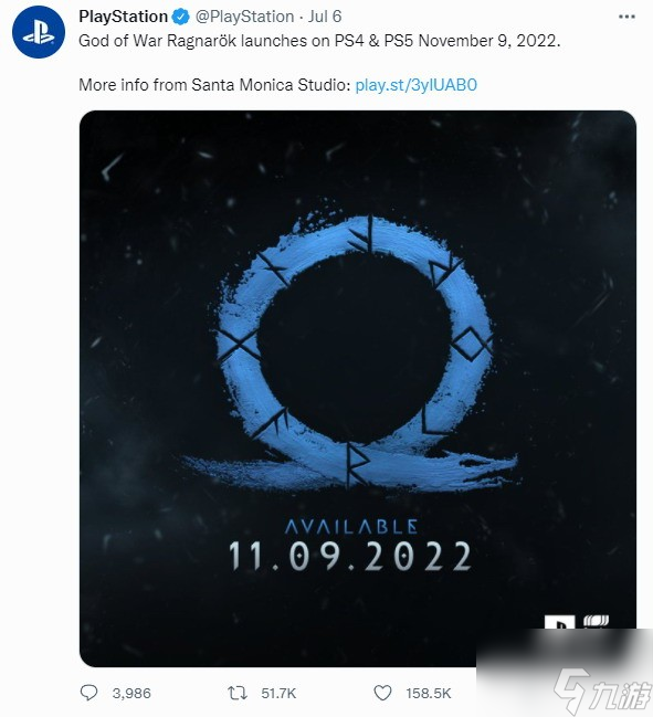 《战神：诸神黄昏》11月9日发售，发售日期消息获100万点赞