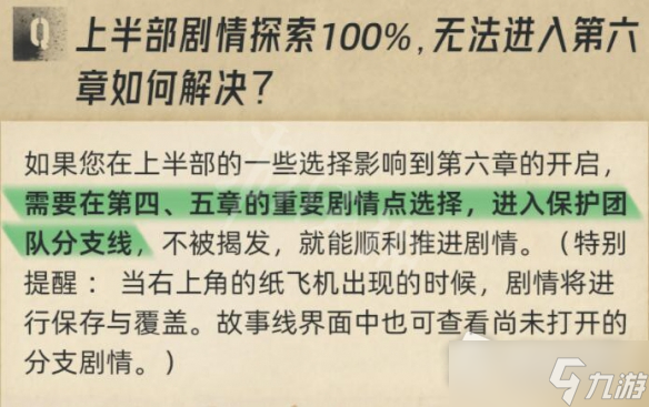 《飞越13号房》第六章解锁方法