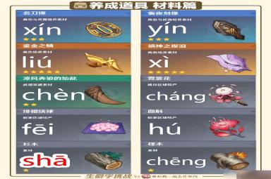 原神生僻字挑战答案什么