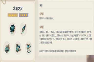 《原神》水仙之梦适用角色有哪些