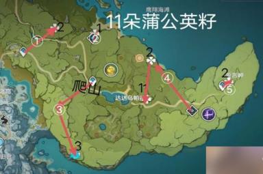 原神蒲公英籽怎么快速收集 公英籽快速收集路线分享