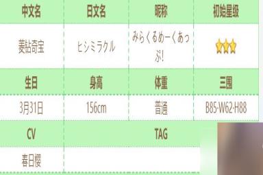 赛马娘新角色菱钻奇宝技能介绍与属性面板