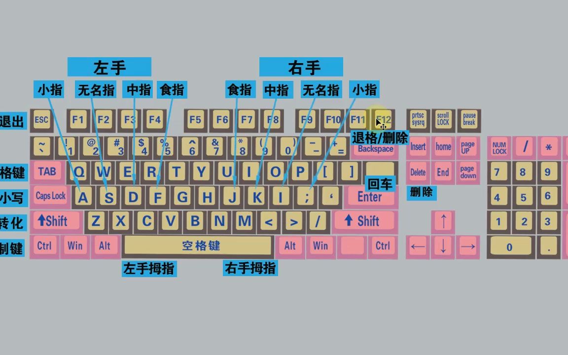 键盘指法_键盘指法视频教程_键盘指法图