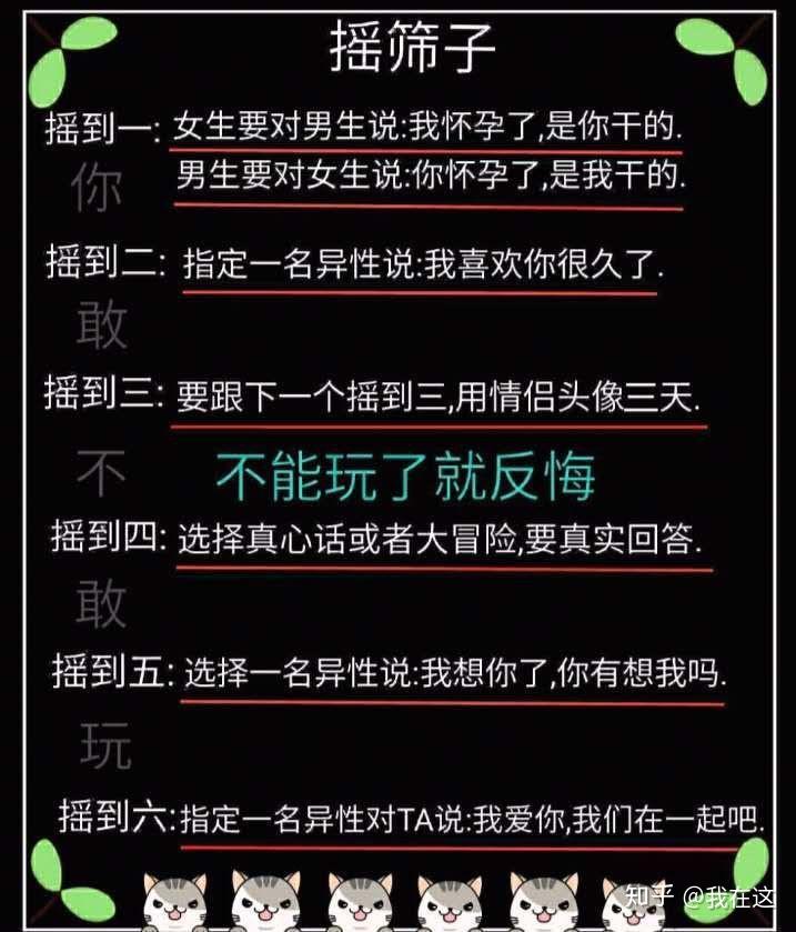 惩罚摇骰子微信图片表情包_惩罚骰什么意思_摇骰子1～6惩罚图微信